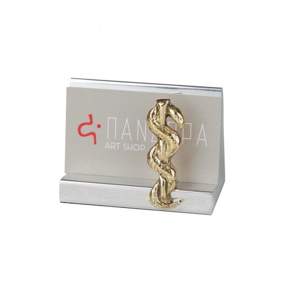 PANDORA ARTSHOP CARDHOLDER JUSTICE SYMBOL BRONZE AND ALUMINIUM 8x7x2.5cm