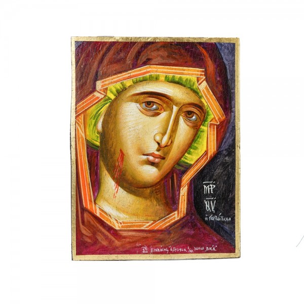 PANDORA ARTSHOP ICON VIRGIN MARY PORTAITISA EGG-TEMPERA ON WOOD 40x30x4cm