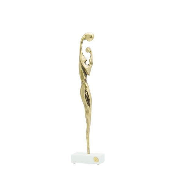 ΠΑΝΔΩΡΑ ARTSHOP ΟΡΕΙΧΑΛΚΙΝΟΣ ΓΛΥΠΤΟ ΜΗΤΡΟΤΗΤΑ ΣΕ ΜΑΡΜΑΡΙΝΗ ΒΑΣΗ 35.3x7x5cm.