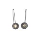 Earrings silver 925° gold brilliant .