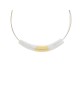 PANDORA ARTSHOP necklace 10cm silver 925° gold 22ΚΤ. Steel necklace 45 cm.