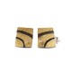 PANDORA ARTSHOP EARRINGS SILVER925° OXIDIZED GOLD 22K 10x13mm DIAMONDS  0.02ct