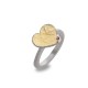 PANDORA ARTSHOP RING SILVER 925° GOLD 22K 1.5cm RUBY 0.08ct .