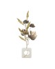 PANDORA ARTSHOP OLIVE-VINE LEAVES, BRASS-AZARDO-MARBLE BASE 37x8x3cm