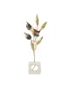 PANDORA ARTSHOP OLIVE-VINE LEAVES, BRASS-AZARDO-MARBLE BASE 37x8x3cm