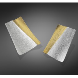 Σκουλαρίκια σε χρυσό 18Κ & ασήμι 925° 3.5x2.5cm
