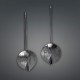 PANDORA ARTSHOP EARRINGS SILVER  925° GOLD 18K 7cm