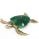Turtle wallpiece or tableware brass and glass 23x26cm