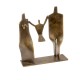 Family bronze oxidized sculpture 18.5x16x5cm.