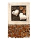 Επιτοίχιο γλυπτό σύνθεση με καρδιές πηλό stoneware 25x27cm.