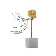Kite brass microsculpture on marbe 20x5x5cm