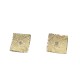 PANDORA ARTSHOP EARRINGS SILVER 925° GOLD 22K 10x10mm DIAMONDS  0.02ct