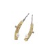 PANDORA ARTSHOP EARRINGS SILVER 925° GOLD 22K ,DIAMONDS, PEARLS  FRESHWATER 4x1cm