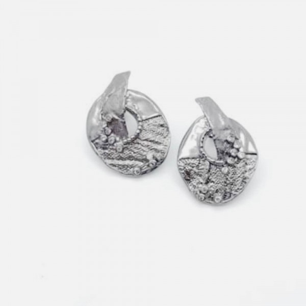 PANDORA ARTSHOP EARRINGS SILVER  925° 3x2 cm