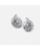 PANDORA ARTSHOP EARRINGS SILVER  925° 3x2 cm