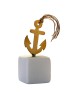 PANDORA ARTSHOP BRASS ANCHOR ON MARBLE 12x4.5x4.5cm.