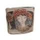 PANDORA ARTSHOP VASE WOMAN WITH WREATH & TREE  CLAY STONEWARE 26.5x28x9cm
