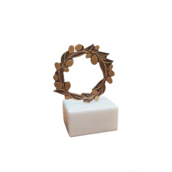 PANDORA ARTSHOP BRONZE WREATH ON MARBLE 9x7x5cm.