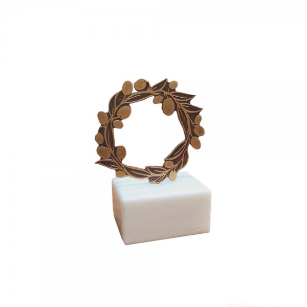 PANDORA ARTSHOP BRONZE WREATH ON MARBLE 9x7x5cm.