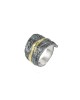 PANDORA ARTSHOP RING GOLD 18k OXIDIZED SILVER  925° 2cm