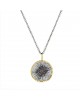 PANDORA ARTSHOP PENDANT RUBΥ ,GOLD 18K, OXIDIZED SILVER  925° 3cm