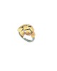 PANDORA ARTSHOP RING NINE DIAMONDS 0,09ct SILVER 925° OXIDIZED GOLD 22K  2.5cm