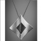 Μενταγιόν σε ασήμι 925° 4x4cm ασημένια αλυσίδα 88cm