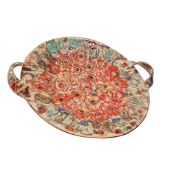 PANDORA ARTSHOP CERAMIC PLATTER WITH HANDLES 45cm.