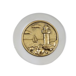 Lighthouse ALUMINIUM PAPERWEIGHT & BRONZE 7,0x1,6 cm