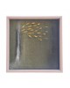 Wallpiece with olive tree , painting & brass 63.5x63.5cm