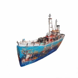 ΠΑΝΔΩΡΑ ARTSHOP SHIP BRONZE WOOD ACRYLIC COLOURS   23x36x7cm