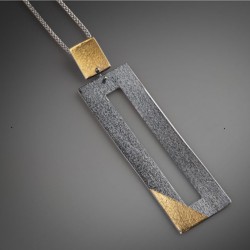 Pendant 8.5x2.5cm silver 925° gold 22Κ  45 cm.