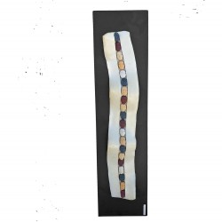 Επιτοίχιο πρόσωπα σε κυματική κορδέλα κεραμικό stoneware 83x21cm