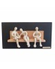 Faces ‘’ bench ’’ wallpiece stoneware clay 30x16x11cm