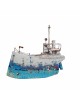 Ship bronze wood acrylic colours 21x17x2cm