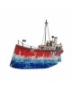 Ship bronze wood acrylic colours 21x17x2cm