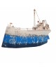 Ship bronze wood acrylic colours 23x30x2cm