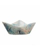 Ship ocean handpainted clay eartenware 21x9x9cm