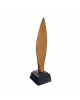 Flame brass sculpture on oxidized brass base 21×5.6×5.8 cm