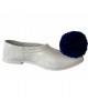 Greek white tsarouchi with blue tassel in porcelain 20x7x5cm