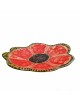 Platter poppy clay stoneware 37x31cm