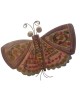 Wallpiece butterfly handpainted clay stoneware 16x21cm.