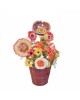 Flower pot clay stoneware gold 22K 28x18cm