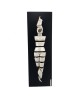 Wallpiece woman on ribbon clay stoneware & porcelain 50x16cm