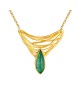 Pendant with stone aventurine matt goldplated silver 925° 4x4cm chain 40cm