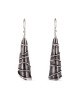 Earrings  silver 925° & rhodium silver 925° 6.5x1.5cm