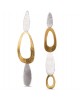 Earrings matt goldplated silver 925° 4x2.5cm8x2cm