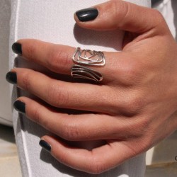 Ring  oxidized silver 925° adjustable