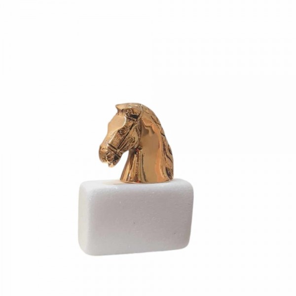 Horse bronze microsculpture on marble 10x8x3cm .