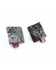 Earrings silver 925° with tourmaline 4x4 cm